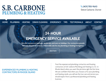 Tablet Screenshot of carboneplumbingandheating.com